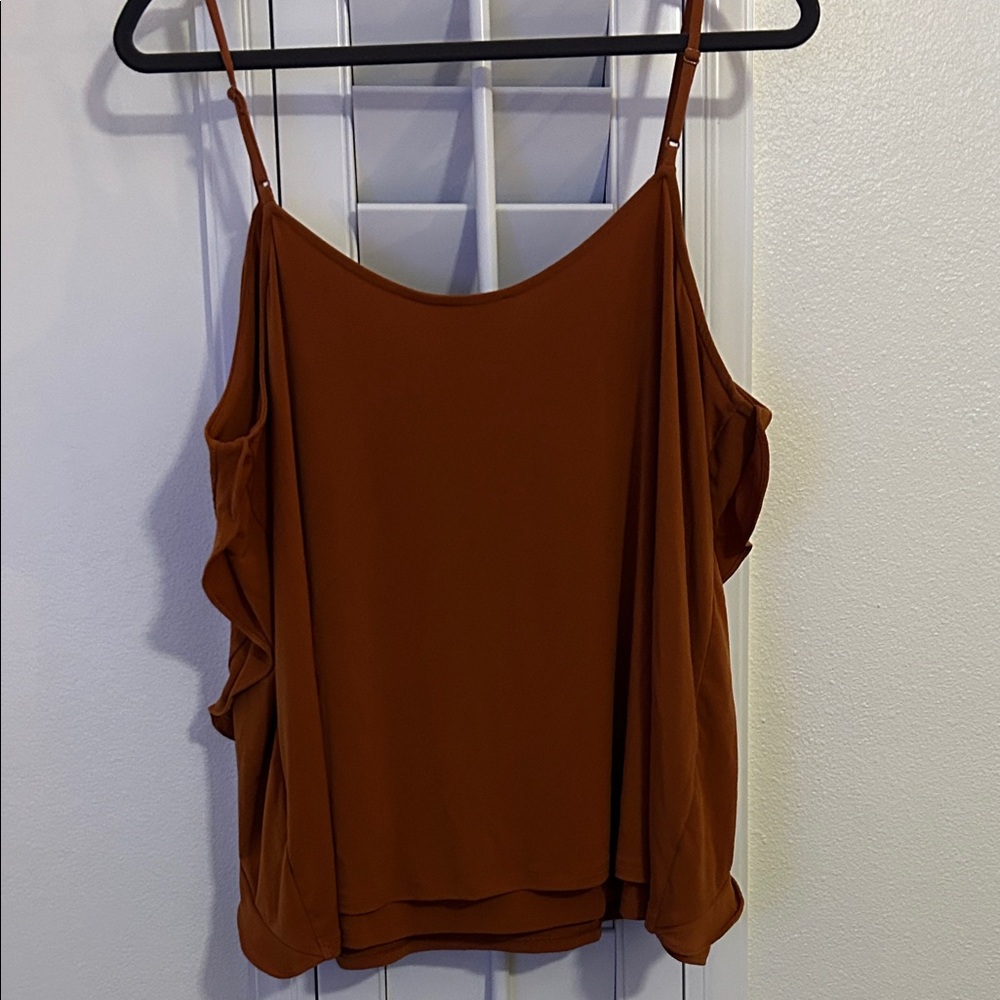 NWT Express Rust Ruffled Camisole - Picture 6 of 6